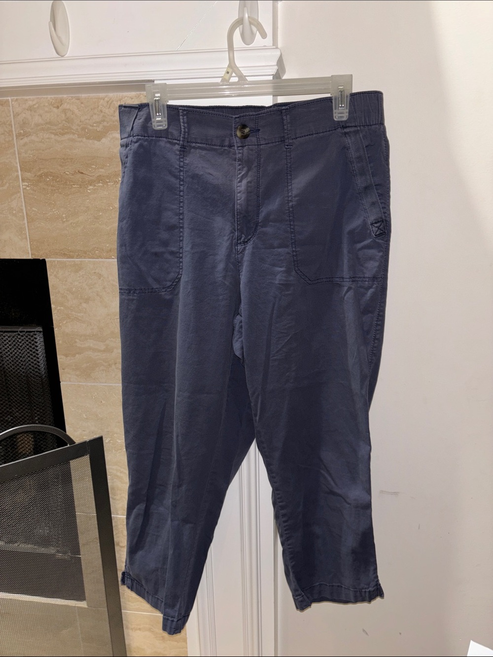Sonoma Navy Ankle-Length Utility Cropped Pants